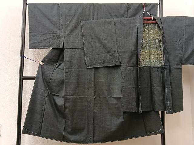 平和屋着物■男性 本場大島紬 アンサンブル 80亀甲 正絹 逸品 未使用 BAAN9369wb