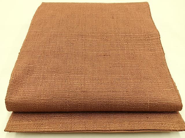 平和屋着物◎全通柄袋帯　紬地　霞文　正絹　逸品　BAAT9828hj