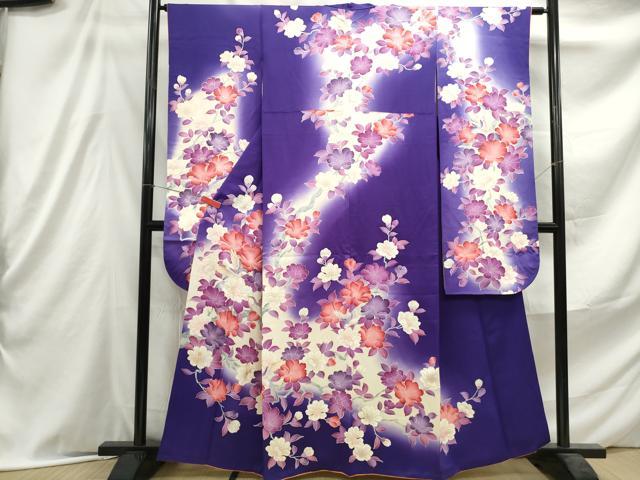 乐天商城 - 平和屋着物■豪華振袖　駒刺繍　花鳥文　暈し染め　金彩　正絹　逸品　DABE8952qa