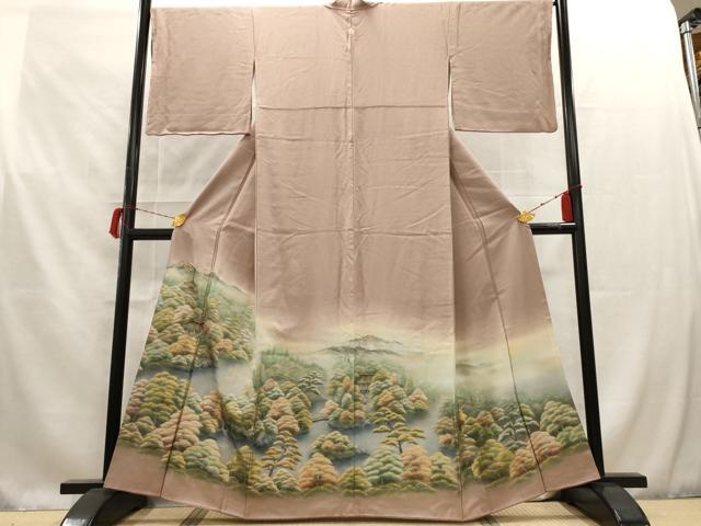 平和屋着物■豪華色留袖 手描き 風景文 暈し染め 金彩 正絹 逸品 AAAW4604br