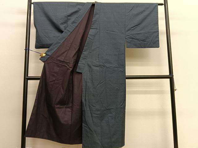 平和屋着物■男性　本場大島紬　80亀甲　正絹　逸品　BAAL8149xi