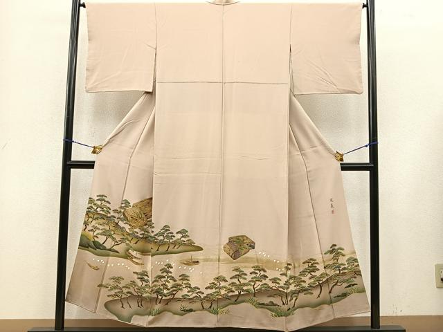 平和屋着物■豪華色留袖 作家物 浜松千鳥文 暈し染め 金彩 正絹 逸品 BAAQ0407ct