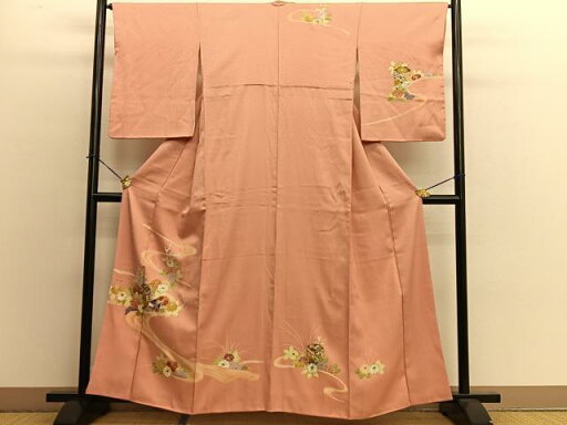 平和屋着物■訪問着 駒刺繍 貝桶草花文 金彩 正絹 逸品 BAAM3712xi 平和屋着物■訪問着 駒刺繍 貝桶草花文 金彩 正絹 逸品 BAAM3712xi