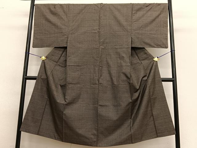 平和屋着物■男性　本場大島紬　80亀甲　正絹　逸品　BAAS5676hv