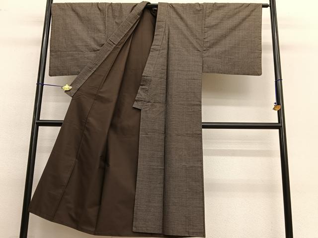 平和屋着物■男性　本場大島紬　80亀甲　正絹　逸品　BAAS5676hv