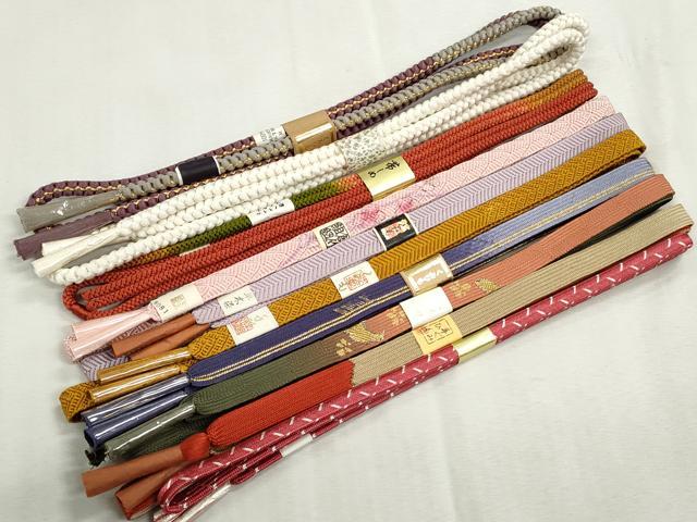 平和屋着物●和装小物 帯締め10本セット 高麗組 笹浪組 唐組 大和組 金糸 逸品 未使...