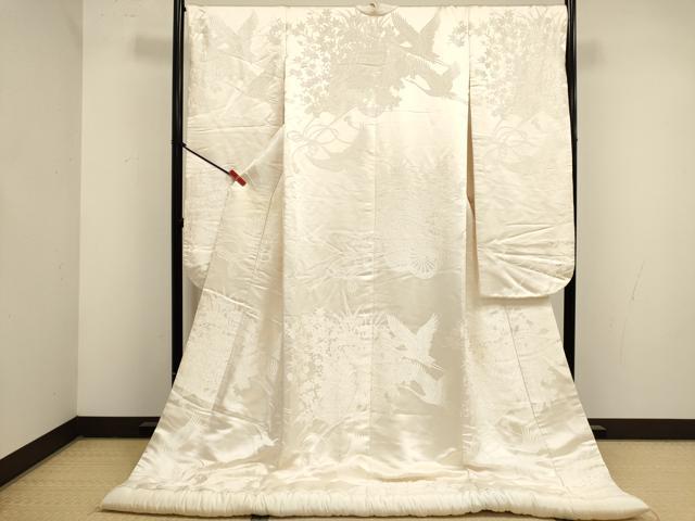 平和屋本店●白打掛 白無垢 お引きずり 和装 婚礼 結婚式 花嫁 神社挙式 飛鶴文 花...