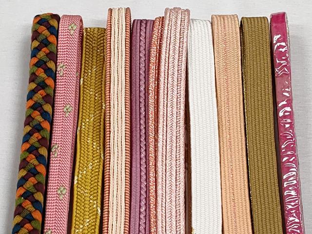 平和屋着物●和装小物　帯締め10本セット　高麗組　畝組　礼装用　金糸　さが美扱い　逸品　未使用　CABJ3978qe heiwaya-11273318 平和屋 サンプル画像2