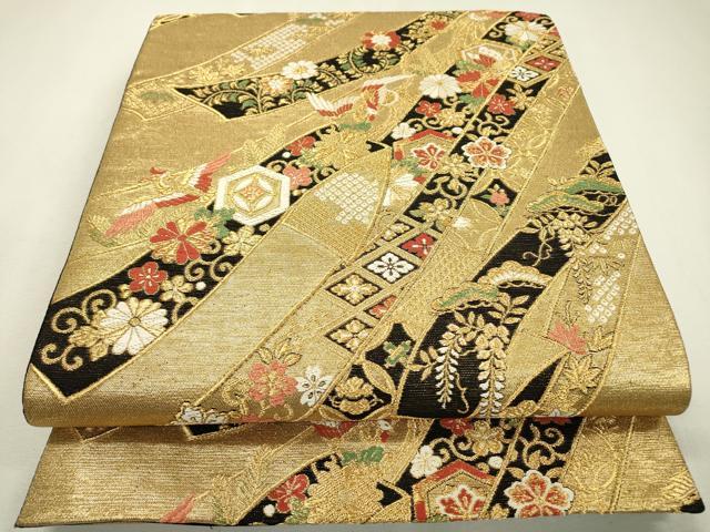 Rakuten - 平和屋着物▼六通柄袋帯　唐織　双重錦　絹の華　金銀糸　正絹　逸品　DABC6104fe