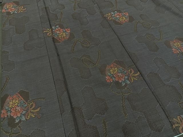 平和屋着物■本場大島紬 飾花文 正絹 逸品 BAAQ0457ct