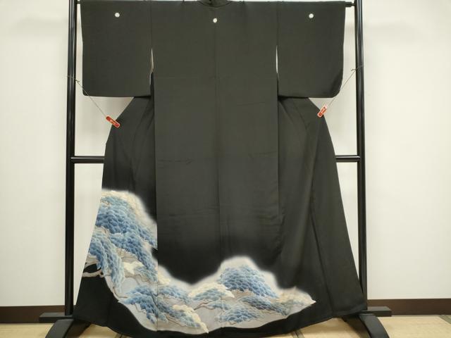 Rakuten - 平和屋着物■豪華黒留袖　刺繍　枝松文　暈し染め　正絹　逸品　CABB1688ou