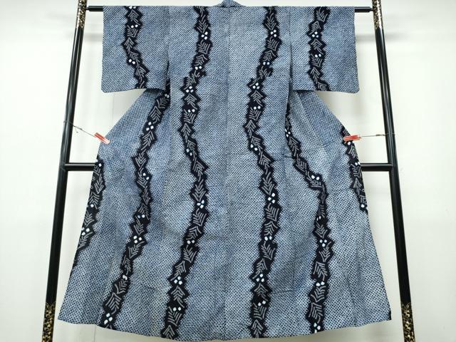 平和屋着物∴夏物　浴衣　有松鳴海絞り　松葉文　綿　逸品　CABH1505ng