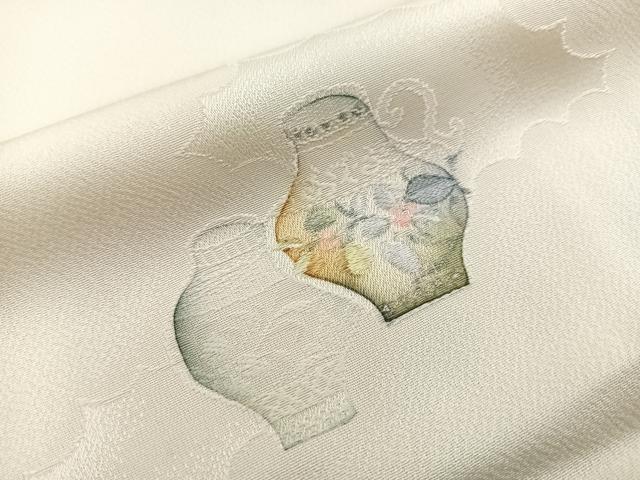 乐天商城 - 平和屋着物■上質な小紋　地紋起こし　陶器花文　暈し染め　正絹　逸品　BAAX3425yc