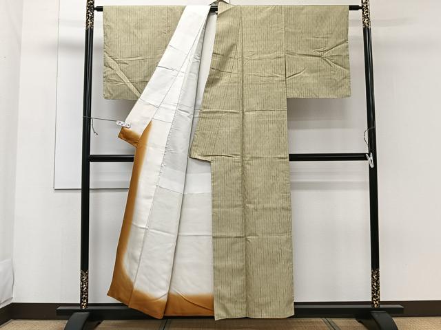 平和屋着物■上質な紬　立涌文　正絹　逸品　未使用　CAAW1509xi