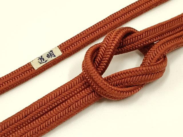 平和屋着物●極上 有職組紐道明 帯締め 冠組 栗色 宮内庁御用 国立博物館御用 東京芸術大学御用 逸品 AABD4107ay