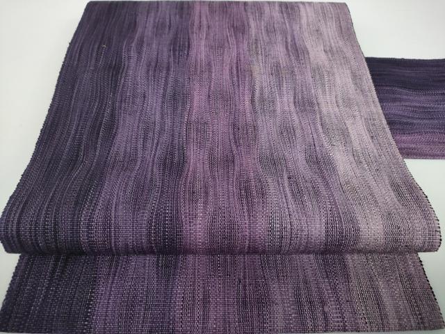 平和屋着物●八寸名古屋帯　紬地　よろけ縞　正絹　逸品　DAAV6853ps