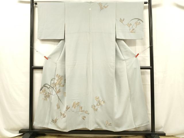 平和屋着物■訪問着　松葉文　金彩　正絹　逸品　DABC8507cm