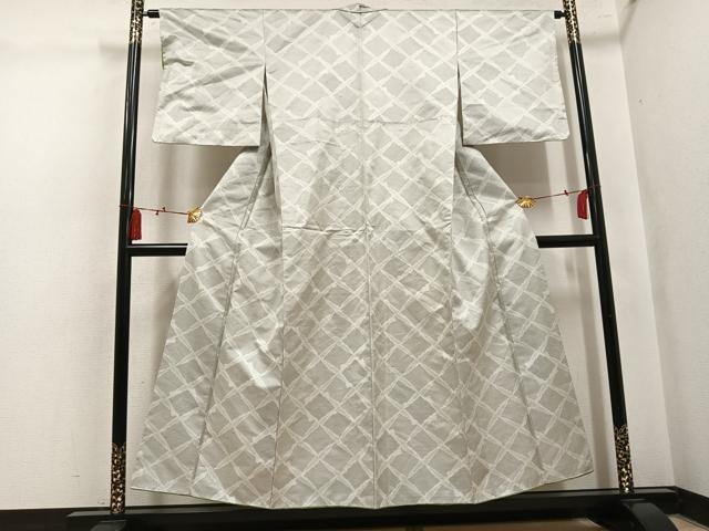 平和屋の平和屋着物●上質な紬　100亀甲　菱文　正絹　逸品　AABK8237ph｜アングル2