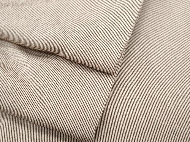 平和屋着物●江戸小紋　万筋　胡桃染色×焦茶色　正絹　逸品　CABG2792th
