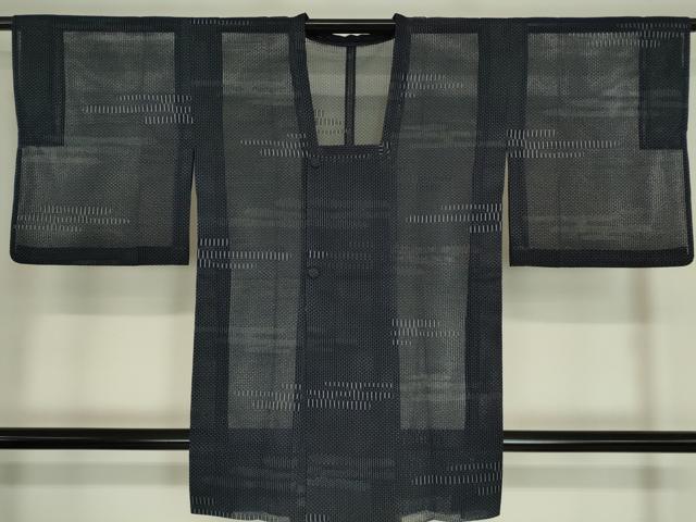 平和屋着物▽道行コート スリーシーズン 春夏秋 塵除け 霞文 ロング丈 正絹 逸品 DAAV5634az