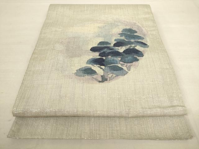 平和屋着物◎太鼓柄袋帯 すくい織 松 銀糸 正絹 逸品 AAAN7894pf