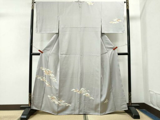 平和屋着物●銀座きしや 訪問着 駒刺繍 松梅吉祥花文 金彩 正絹 逸品 未使用 CAAU1722yc 平和屋着物●銀座きしや 訪問着 駒刺繍 松梅吉祥花文 金彩 正絹 逸品 未使用 CAAU1722yc