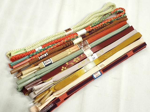 平和屋着物●和装小物 帯締め10本セット 高麗組 笹浪組 大和組 鴨川組 金糸 逸品 未...