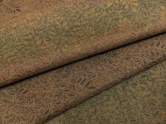 平和屋着物●本場大島紬　カタス9マルキ　草木文　正絹　逸品　AABB5126ph