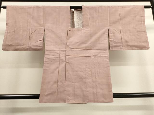 平和屋着物■道行コート 紬地 鴇浅葱色 正絹 逸品 CAAK3791dy