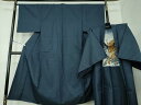 平和屋着物●男性 紬 アンサンブル 長羽織 100亀甲 総詰め 正絹 逸品 DAAS3953ps