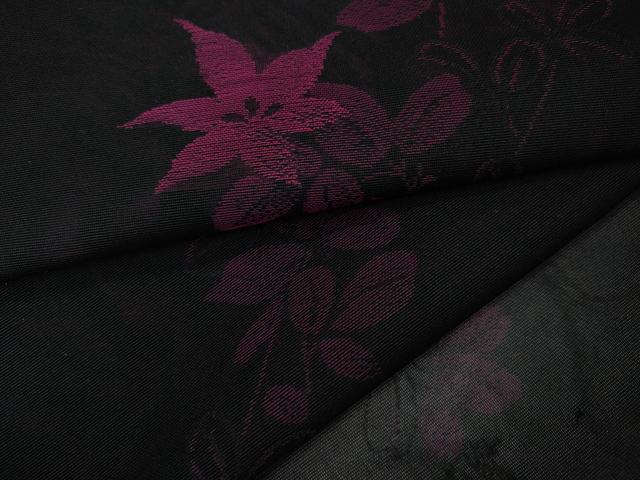 平和屋着物＊夏物　小紋　紗　枝花文　CAAT4367ut