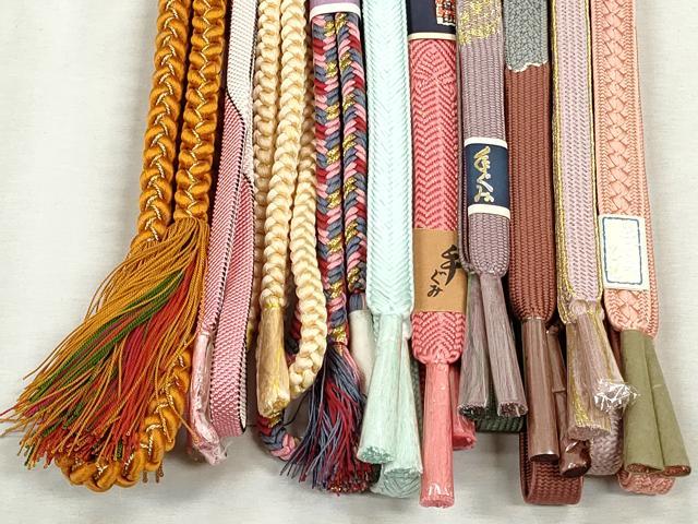 平和屋の平和屋着物●和装小物　帯締め10本セット　高麗組　唐組　大和組　角八つ組　ラメ糸　金糸　逸品　未使用　CABJ4000qe｜アングル3