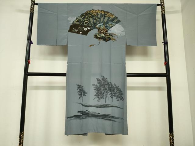 平和屋着物■男性　長襦袢　無双仕立て　松竹梅　般若　金彩　正絹　逸品　DABC7675ya