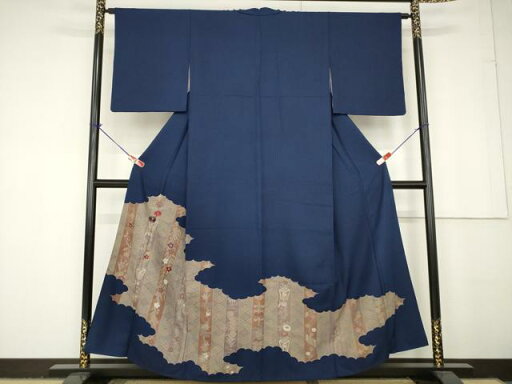 平和屋着物■色留訪問着 刺繍 雲取り花文 金彩 正絹 逸品 AAAV8939ma 平和屋着物■色留訪問着 刺繍 雲取り花文 金彩 正絹 逸品 AAAV8939ma