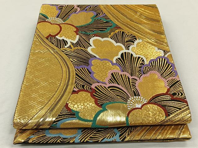 平和屋着物◎六通柄袋帯 舞花文 金銀糸 正絹 逸品 CAAL6463qv