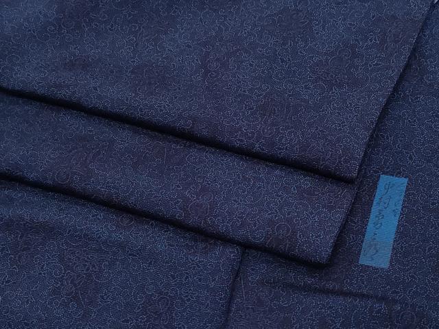 平和屋着物●重要無形文化財　人間国宝　中村勇二郎　江戸小紋　国宝平等院雲中供養菩薩像五十二　正絹　逸品　CAAX0857vf