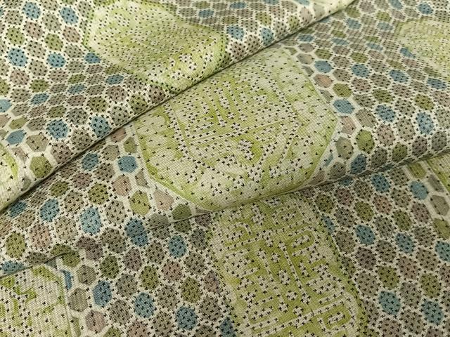 平和屋着物●本場大島紬　一元絣　亀甲文　正絹　逸品　未使用　AABB0218zg