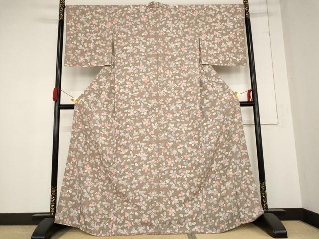 平和屋着物■上質な小紋　花尽し　そごう扱い　正絹　逸品　AABB8752st