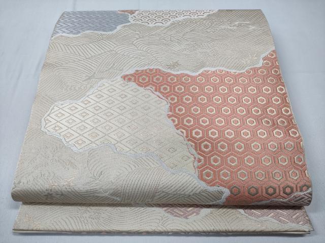 Rakuten - 平和屋着物◎六通柄　本袋帯　切嵌吉祥文　金糸　正絹　逸品　CABD1726ha
