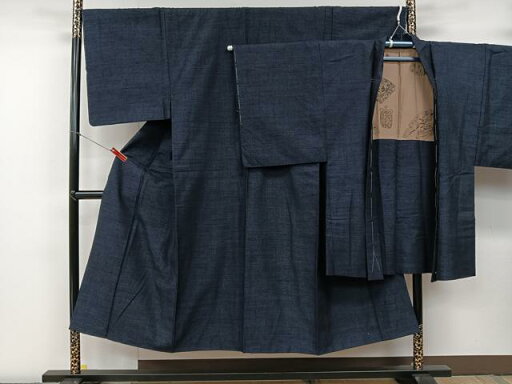 平和屋着物■男性 紬 アンサンブル 紺青色 正絹 逸品 CAAP5849kb 平和屋着物■男性 紬 アンサンブル 紺青色 正絹 逸品 CAAP5849kb
