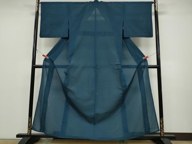 平和屋着物＊夏物　小紋　枝葉紋紗　正絹　逸品　CAAU4571ut