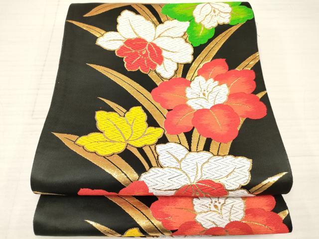 平和屋着物∵子供 女の子 全通柄袋帯 カトレア 日の出蘭 ヒノデラン 金糸 逸品 DAAY3512ma