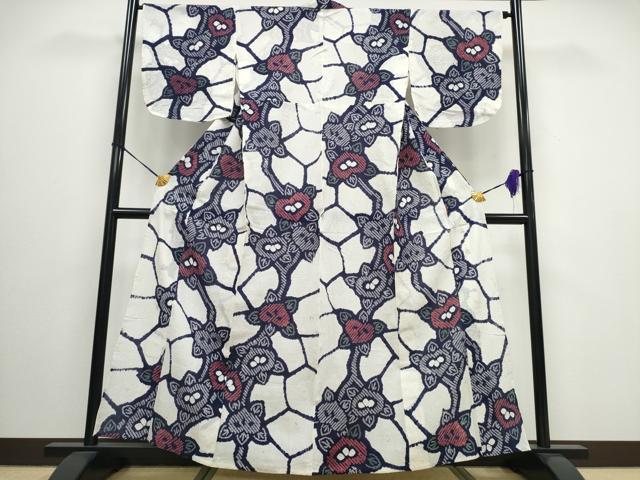 平和屋着物∴夏物　浴衣　有松鳴海絞り　橘文　綿　逸品　CAAW0899ng