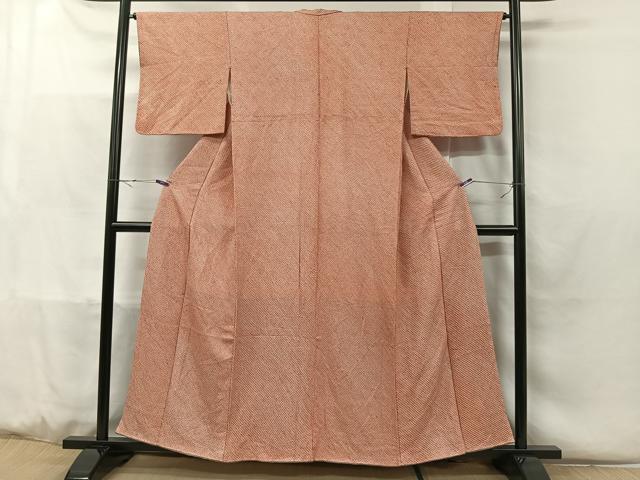 平和屋着物■大変加工の良い総絞り小紋　正絹　逸品　CABC3052ua