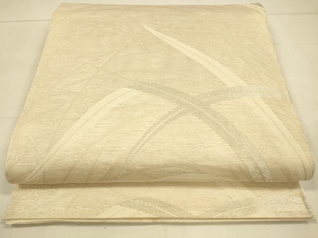 平和屋着物＊夏物　六通柄　本袋帯　草葉文　銀糸　正絹　逸品　DAAT1905cm