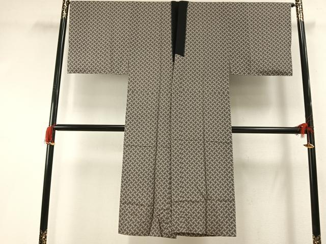 平和屋着物●男性　長襦袢　無双仕立て　網目文　正絹　逸品　未使用　AABG4606fy