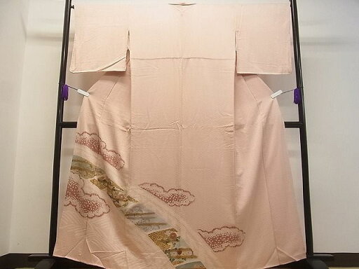 平和屋着物■豪華色留袖 駒刺繍 絞り 雲取り草花文 金彩 逸品 CAAF2209vf 平和屋着物■豪華色留袖 駒刺繍 絞り 雲取り草花文 金彩 逸品 CAAF2209vf