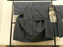 平和屋着物■男性 本場大島紬 アンサンブル 絣文様 正絹 逸品 未使用 BAAO0595by