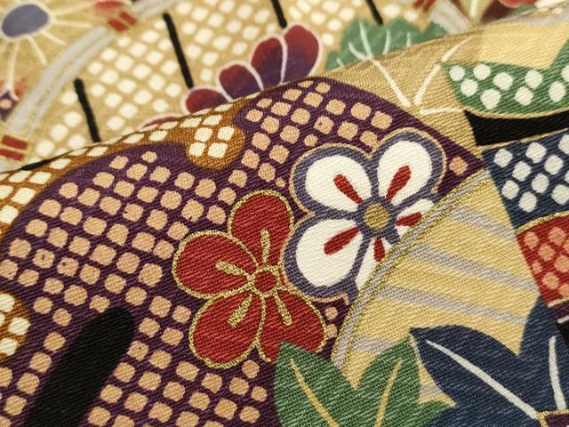 平和屋着物■上質な小紋 吉祥草花文 金彩 正絹 逸品 CAAQ1717th