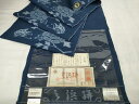 平和屋本店■極上 弓浜絣 名古屋帯 帯反物 花蝶文 綿 証紙付き 逸品 未使用 DZAA11100kh5